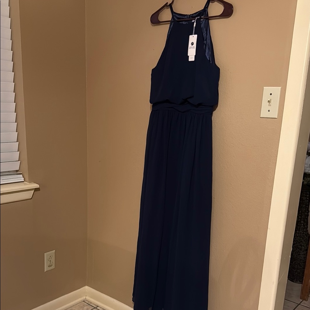 Elegant Navy Blue Maxi Dress